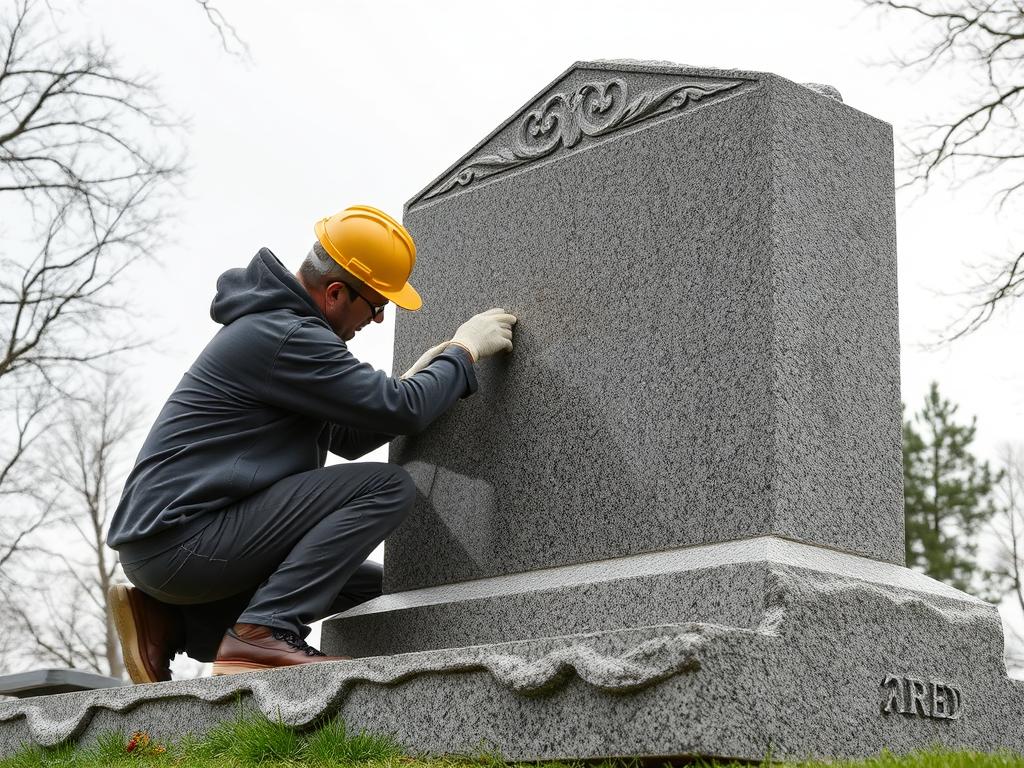Caring for a granite monumentфото