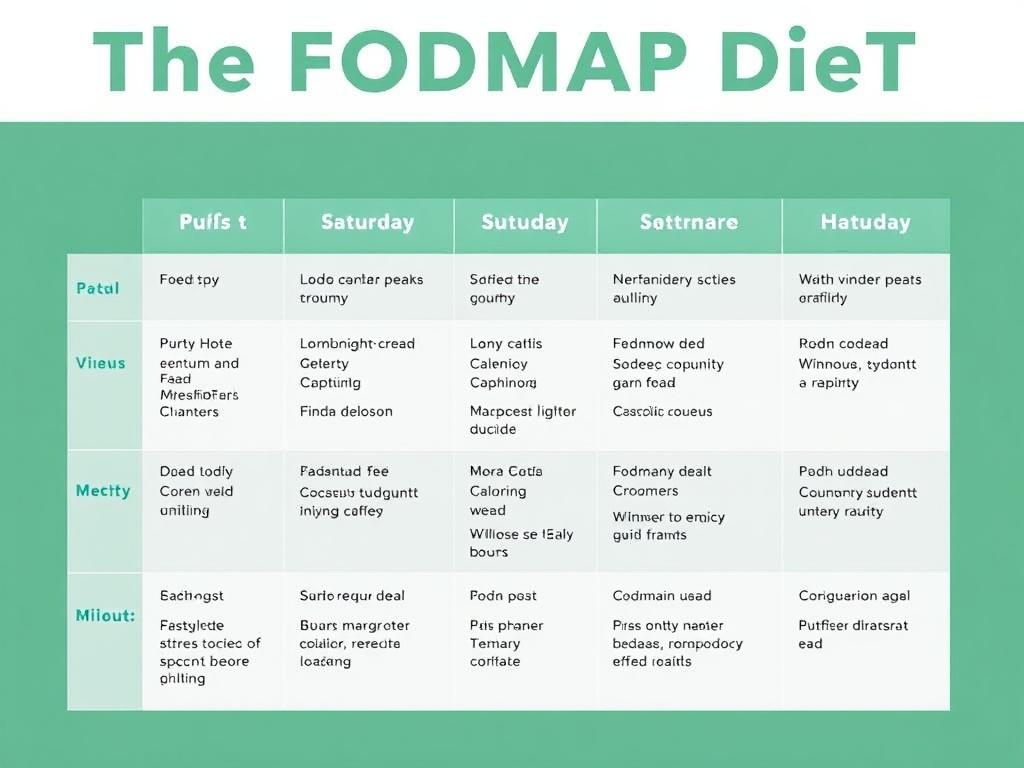     La dieta FODMAP: Una herramienta para aliviar molestias digestivas.. Ejemplo de plan de comidas para una semana baja en FODMAP
