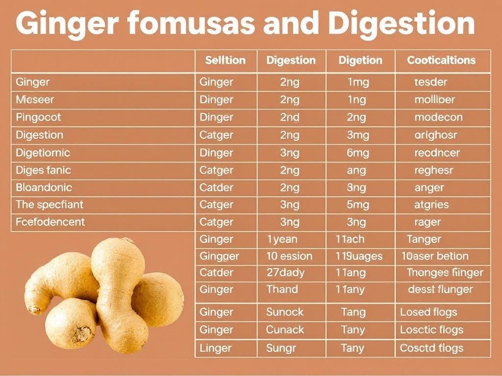     Ginger for Nausea and Digestion. Dosing quick-reference table