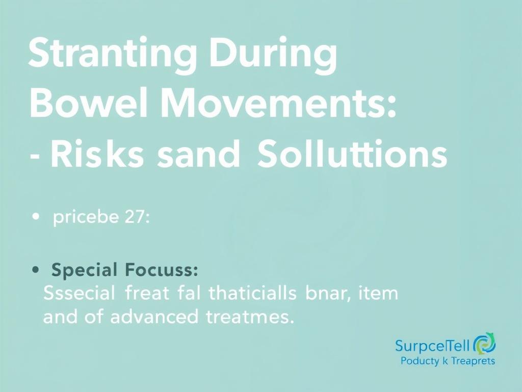     Straining During Bowel Movements: Risks and Solutions. Special Focus: Pelvic Floor Therapy and Other Advanced Treatments