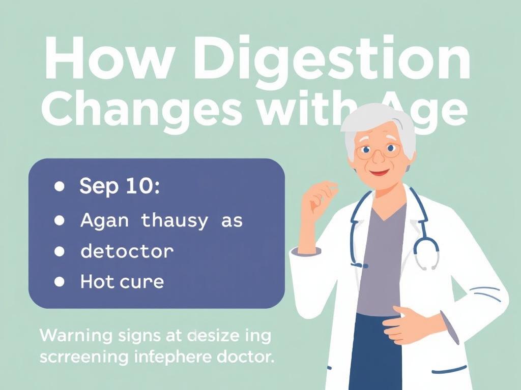     How Digestion Changes with Age. Step 10: When to See a Doctor — Warning Signs and Screening