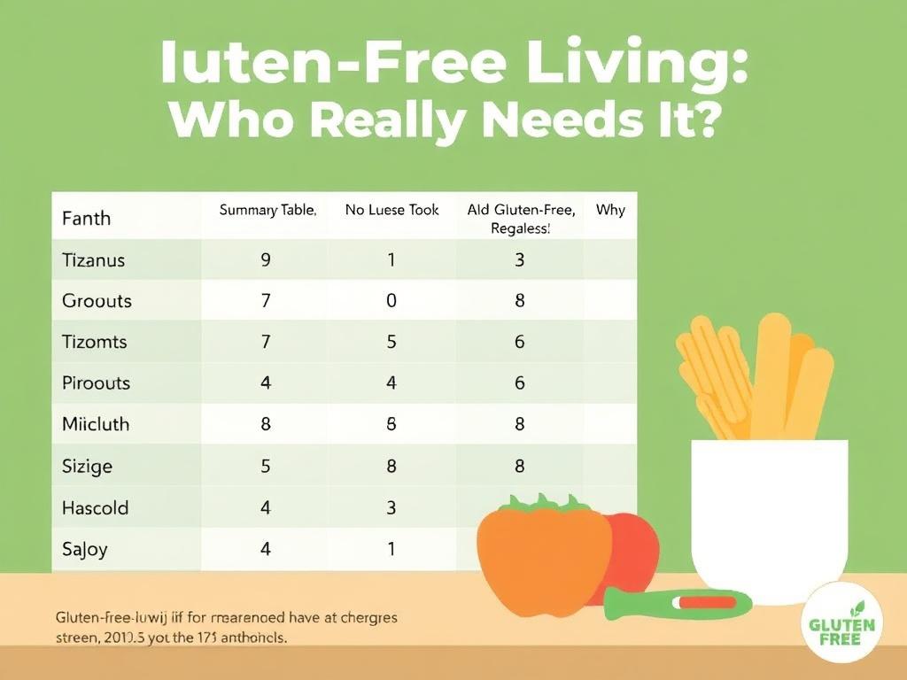     Gluten-Free Living: Who Really Needs It?. Summary Table: Who Needs Gluten-Free and Why
