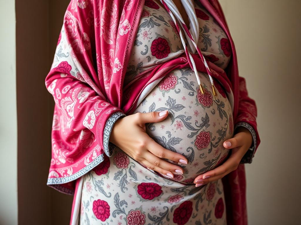 pregnant woman dressedфото