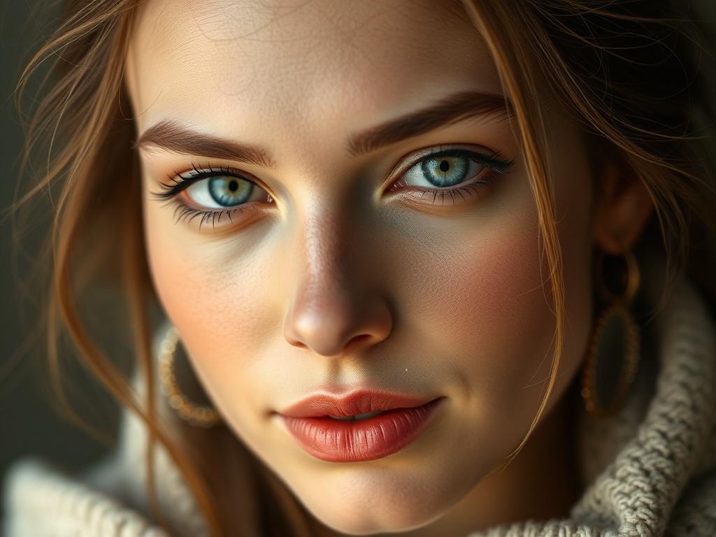 beautiful female faceфото